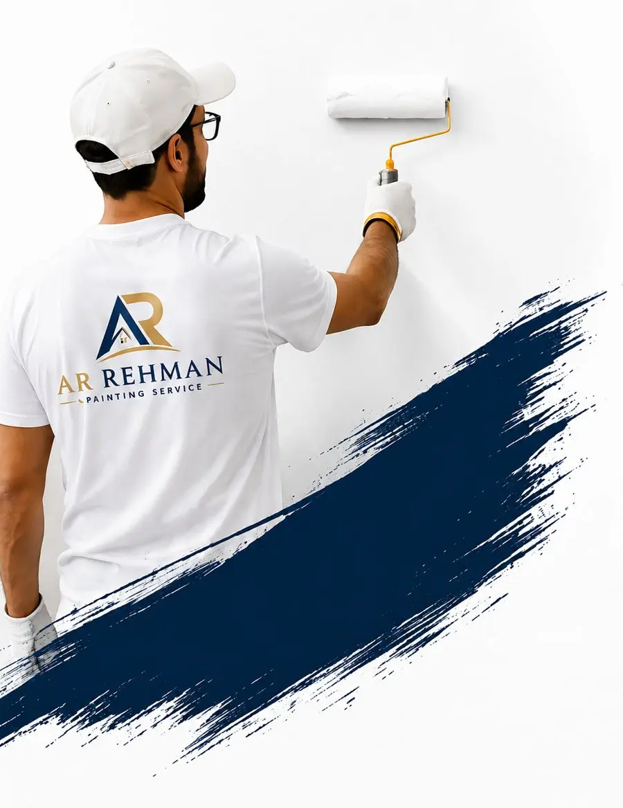AR Rehman professional painter applying paint with a roller