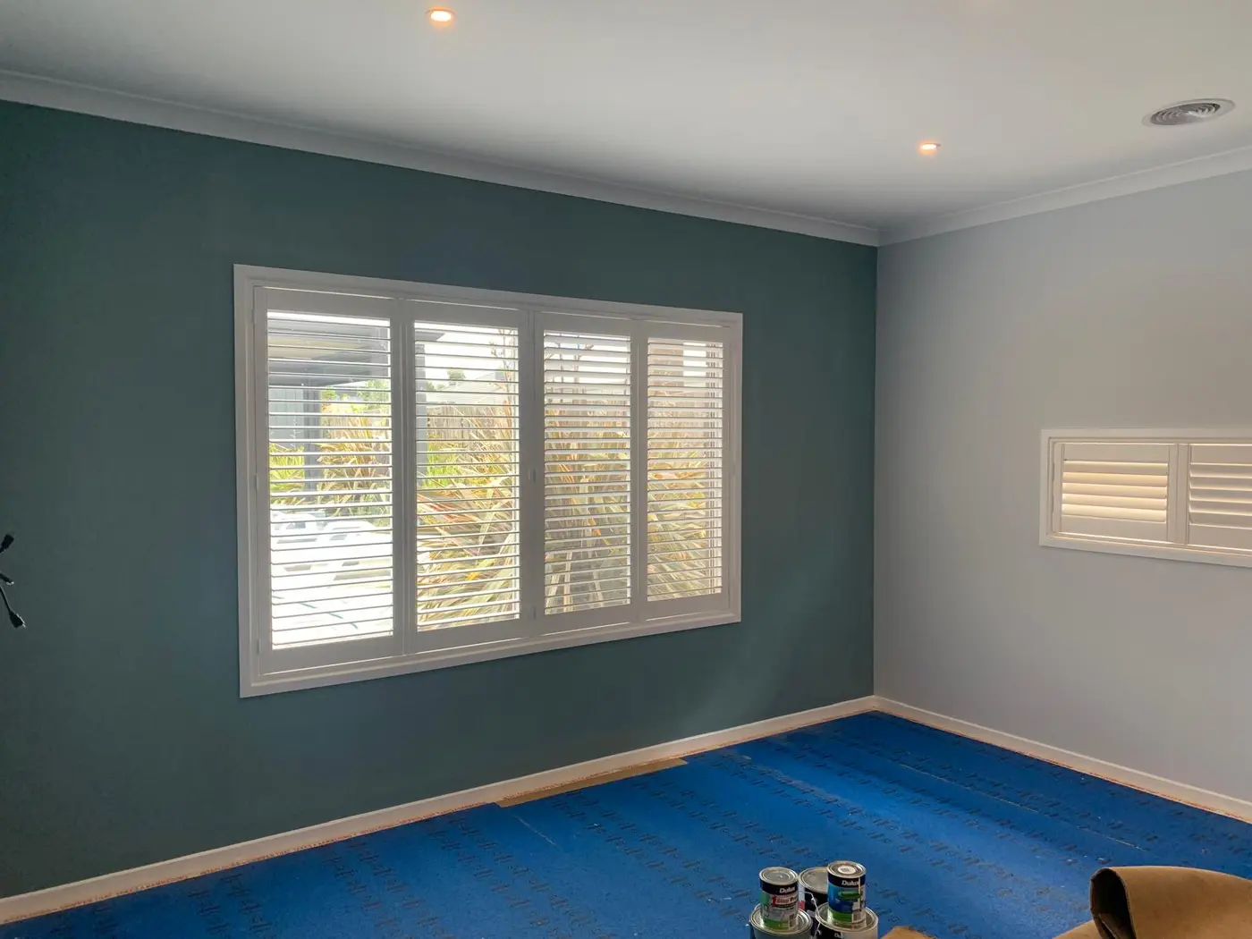 Freshly painted interior feature wall