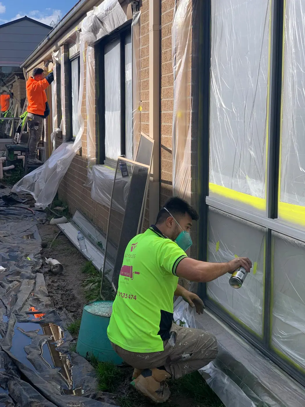 Exterior window painting preparation