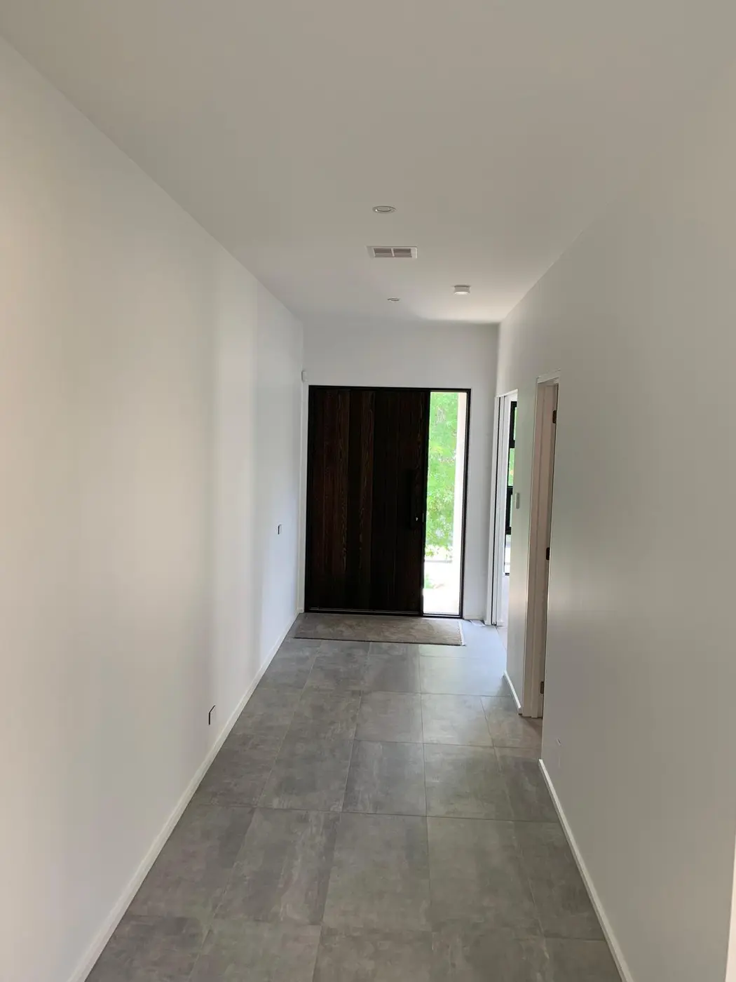 Bright freshly painted hallway