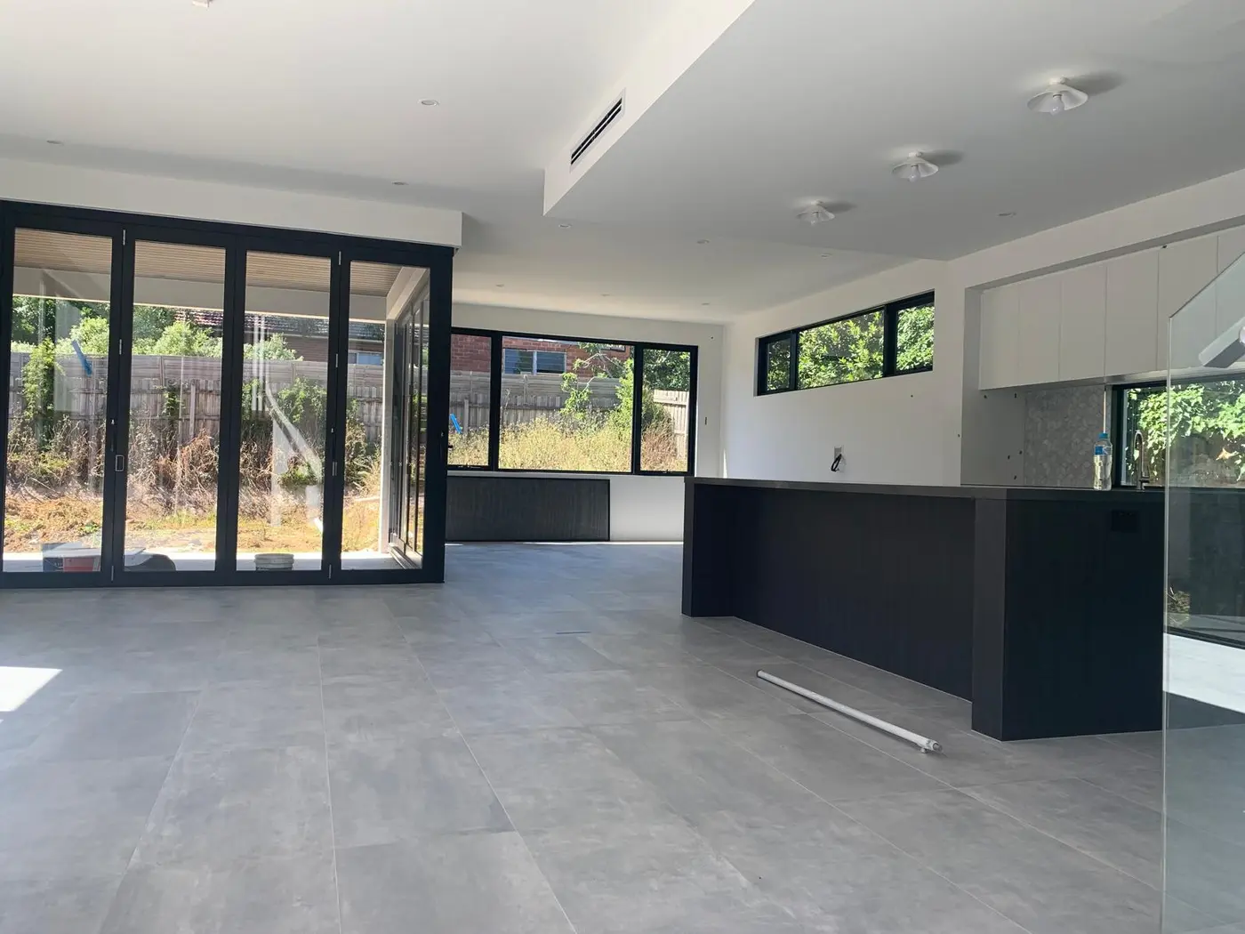 Completed open-plan interior repaint