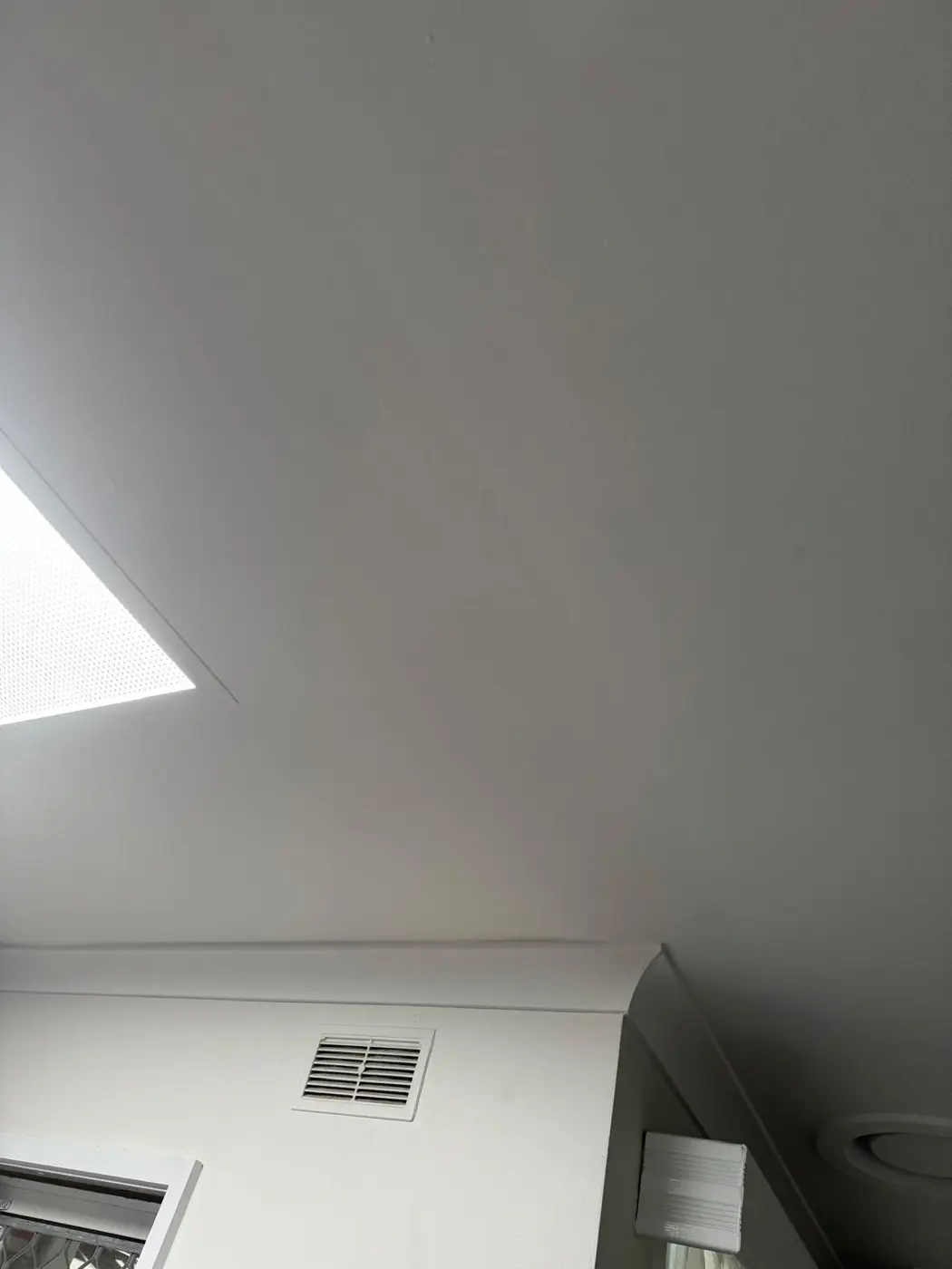 Completed ceiling paint finish